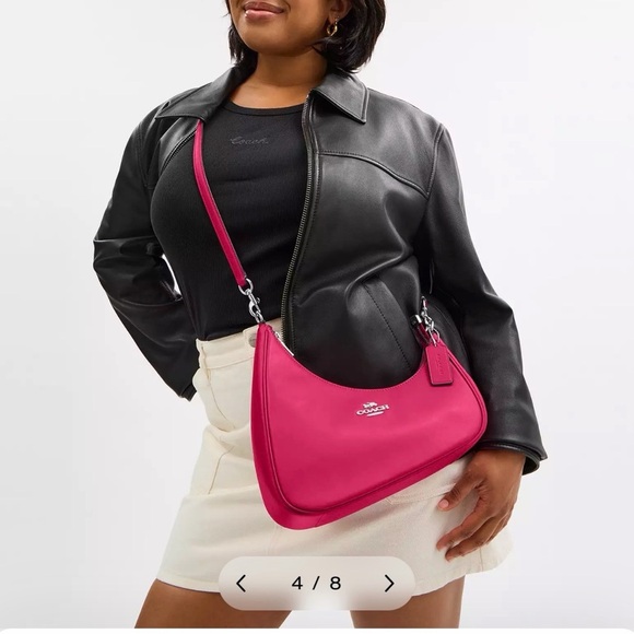 Coach Vibrant Pink Shoulder Twisted Terri Bag - Picture 5 of 7